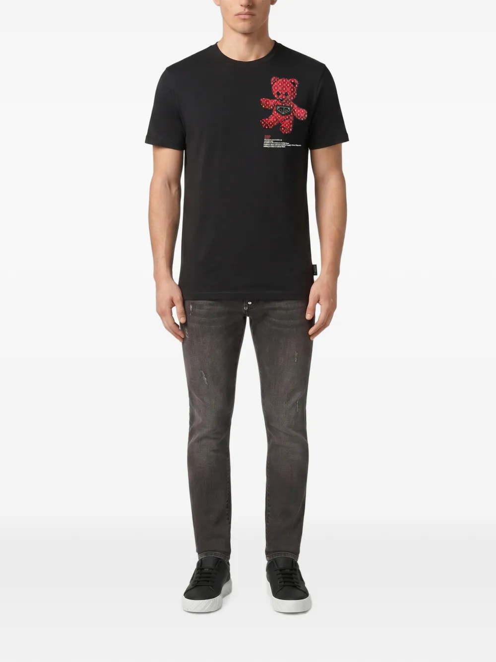 Philipp Plein Teddy Crest jersey T-shirt Zwart