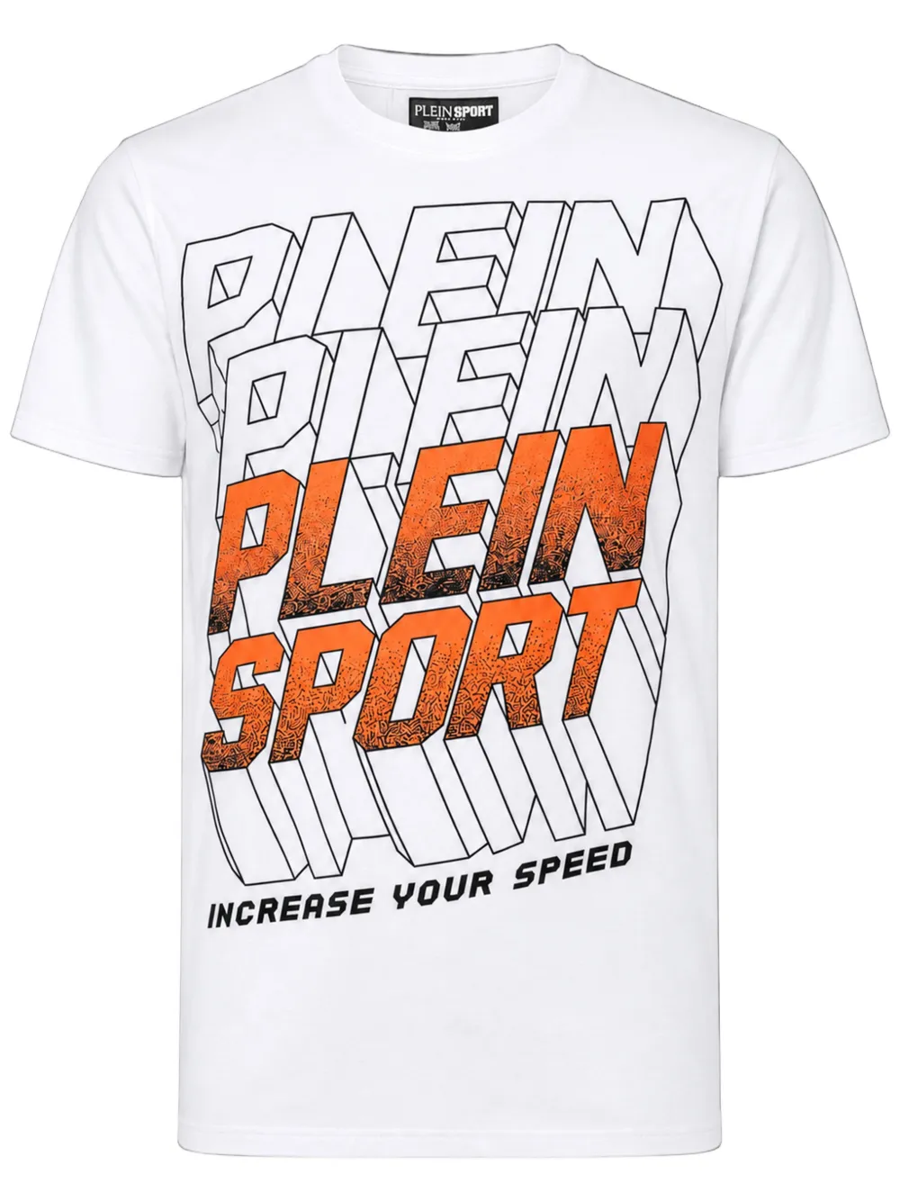 Plein Sport PS Fluo T-shirt met ronde hals en logoprint Wit