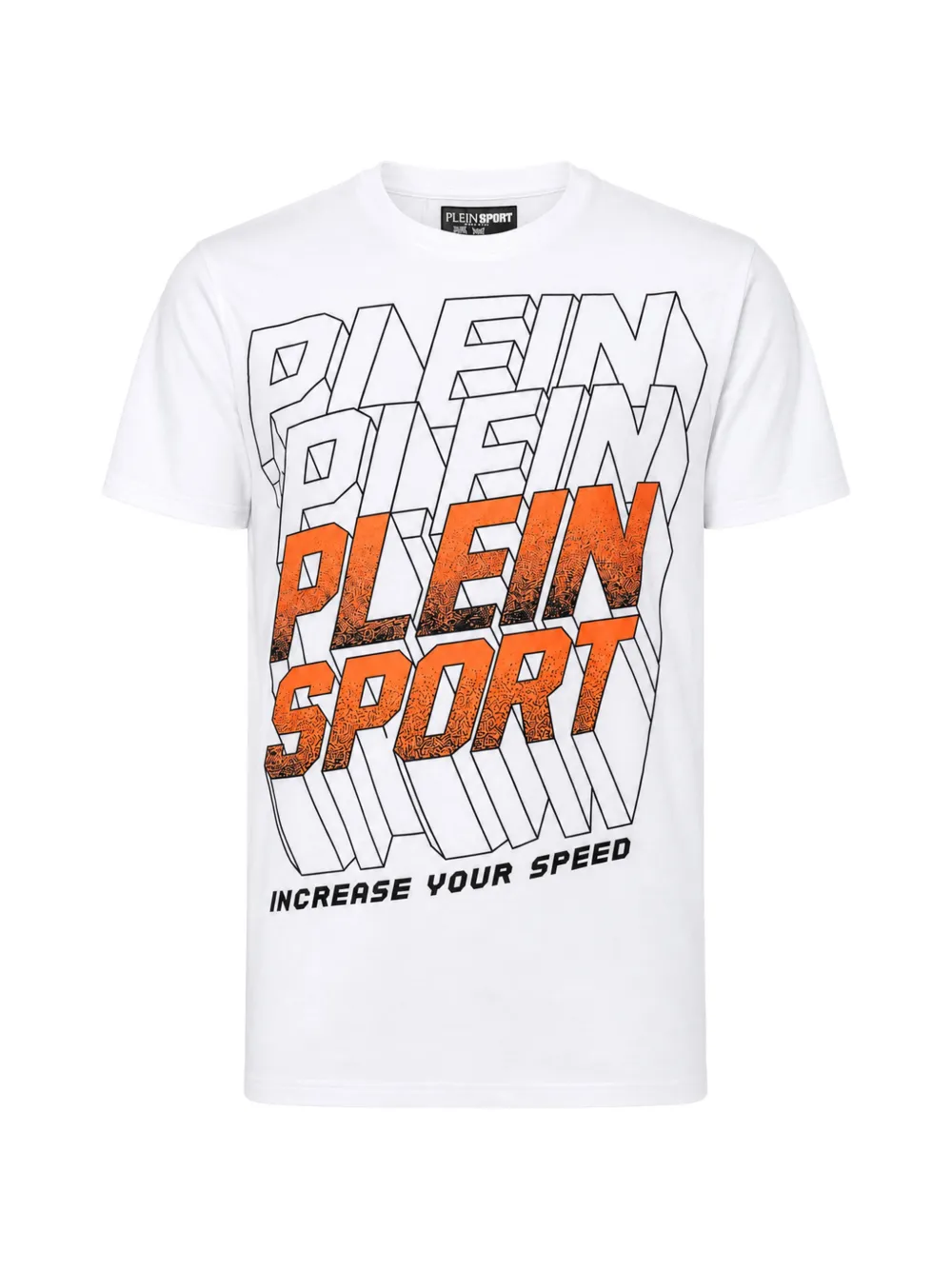 Plein Sport PS Fluo logo-print crew-neck T-shirt - Bianco