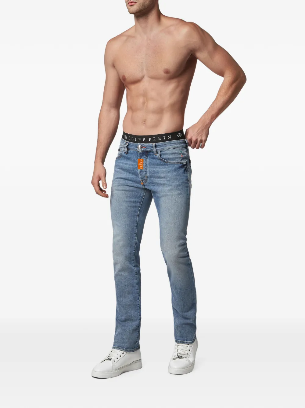 Philipp Plein Straight Supreme jeans Blauw