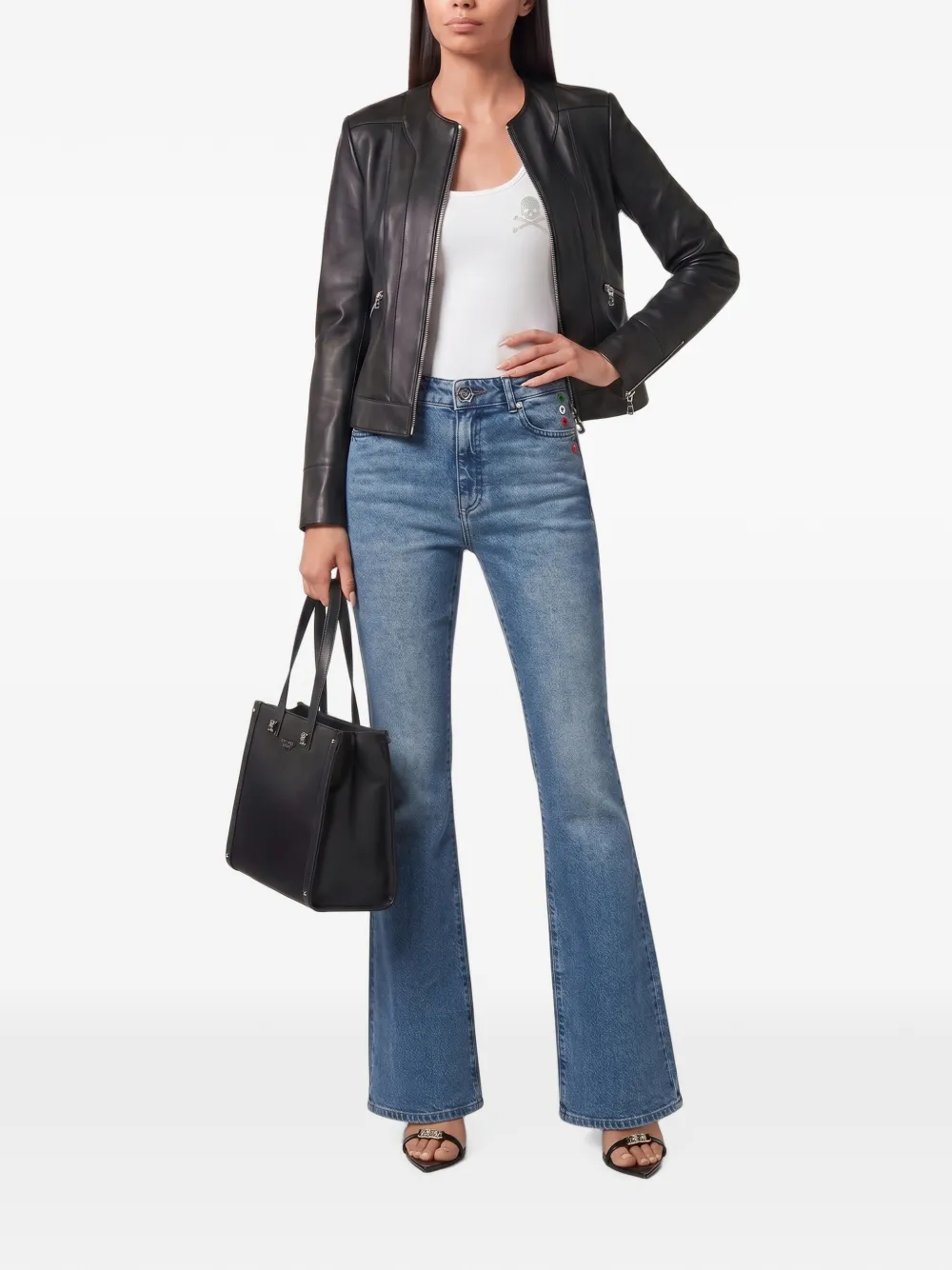 Philipp Plein Flared jeans Blauw