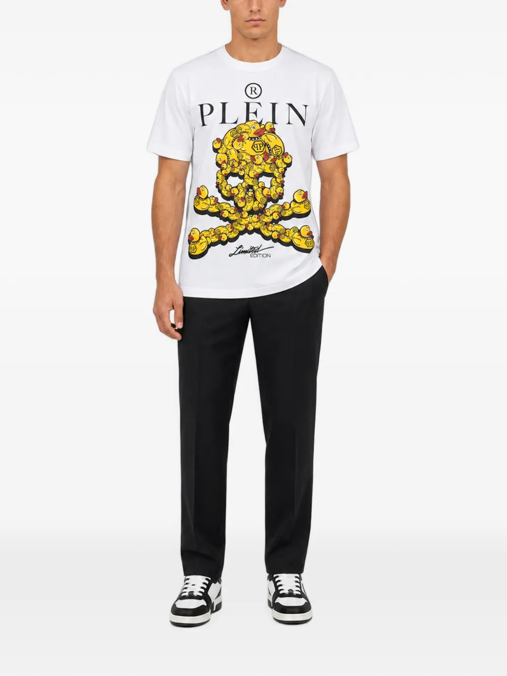 Philipp Plein Duck skull Jersey T-shirt Wit