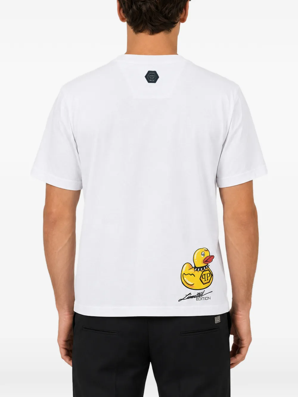 Philipp Plein Duck skull Jersey T-shirt Wit
