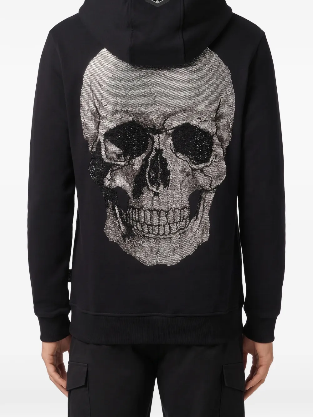 Philipp Plein Skull hoodie met rits Zwart