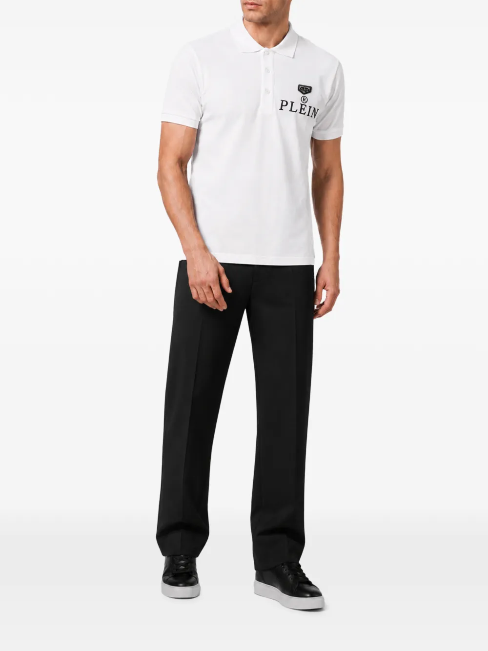 Philipp Plein Poloshirt met geborduurd logo Wit