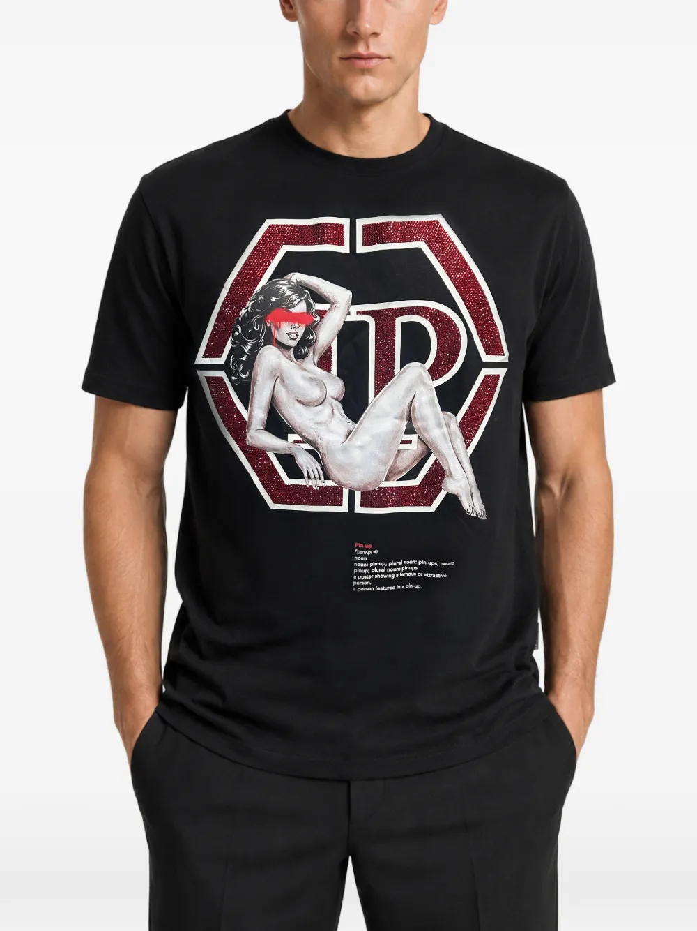 Philipp Plein T-shirt met logoprint Zwart