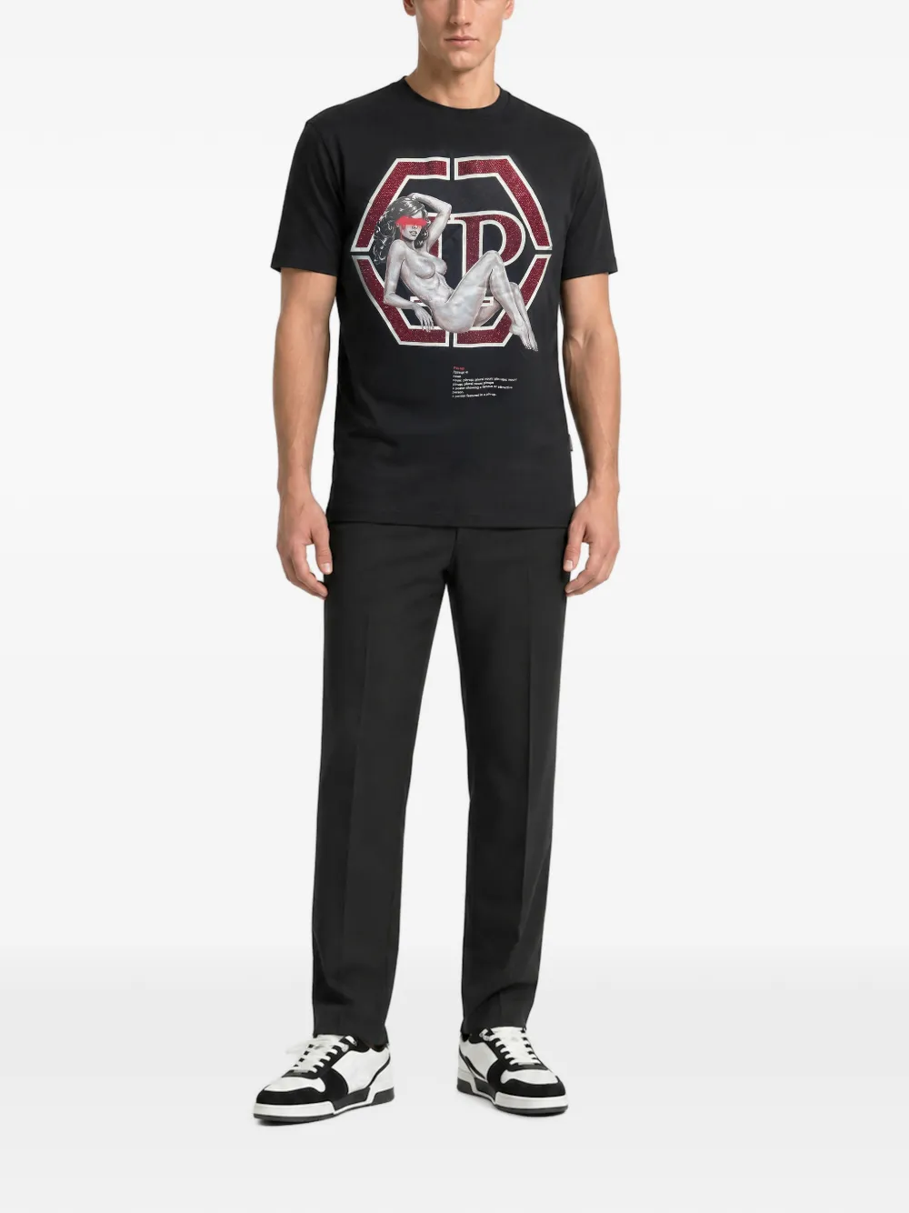Philipp Plein T-shirt met logoprint Zwart