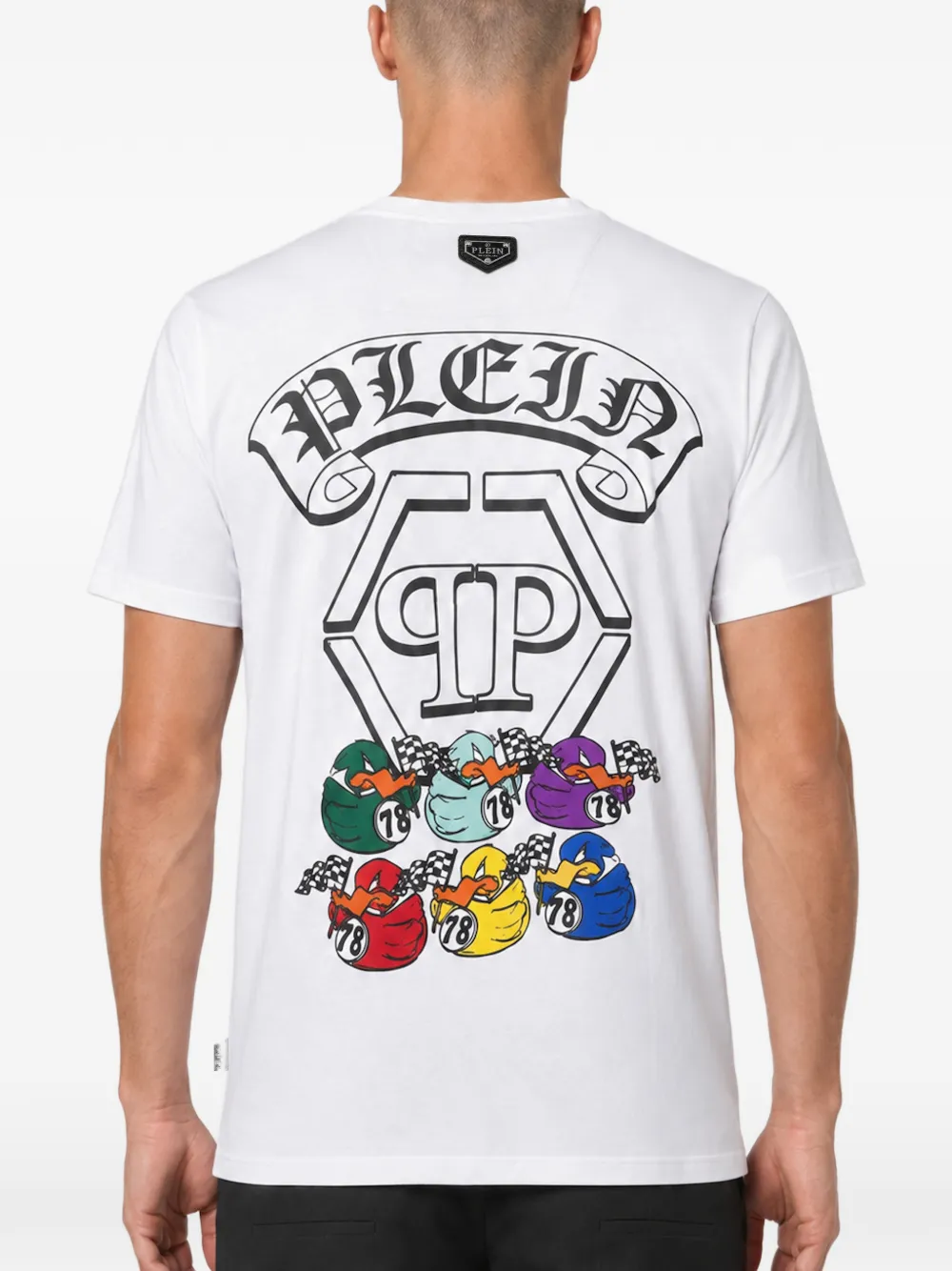 Philipp Plein Gothic Duck jersey T-shirt Wit