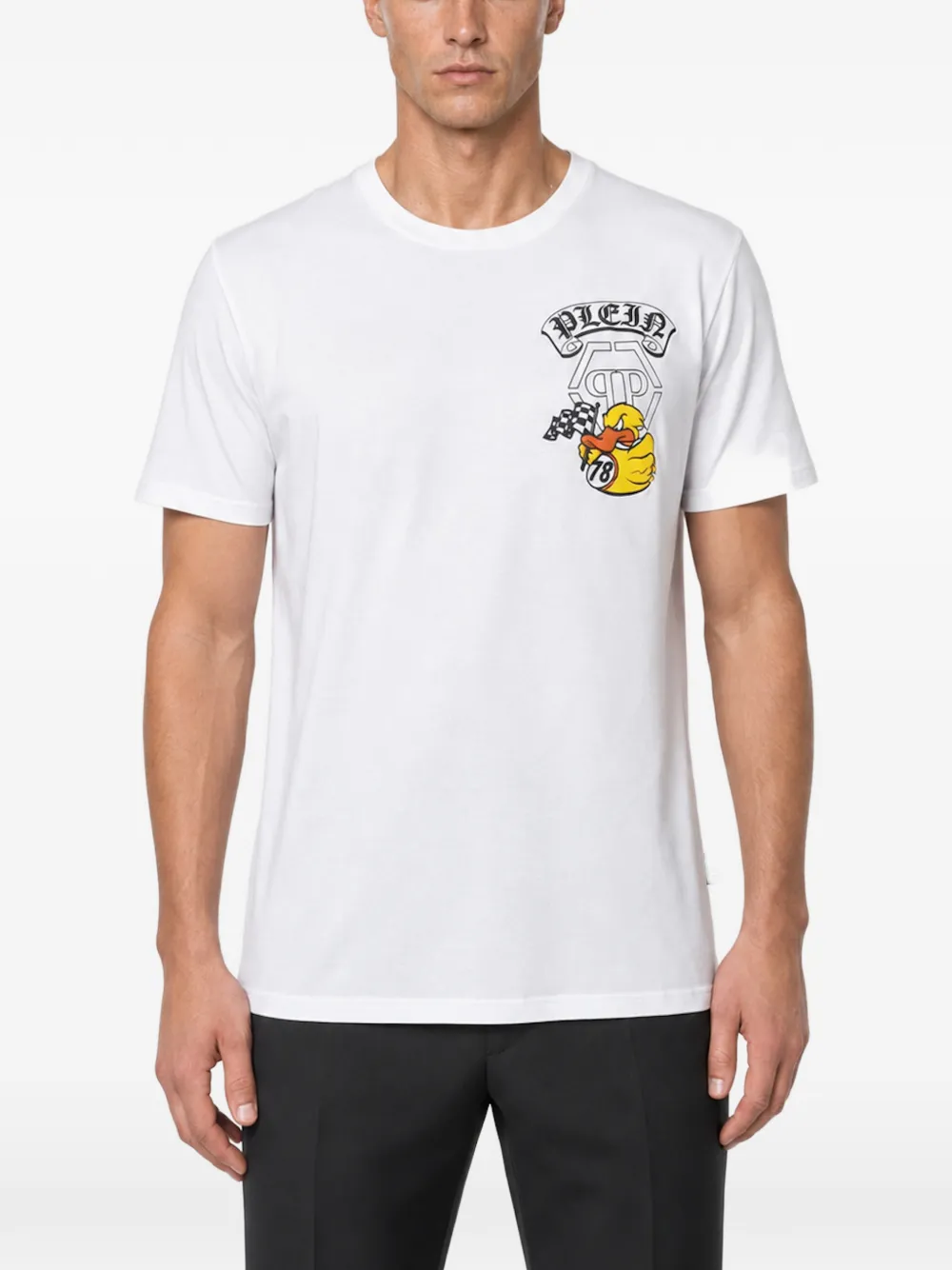 Philipp Plein Gothic Duck jersey T-shirt Wit