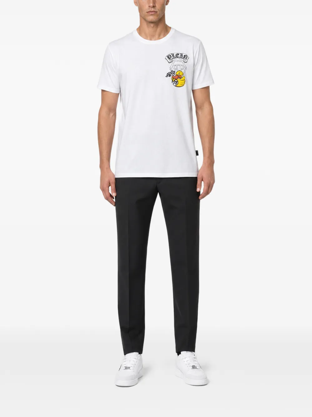 Philipp Plein Gothic Duck jersey T-shirt Wit