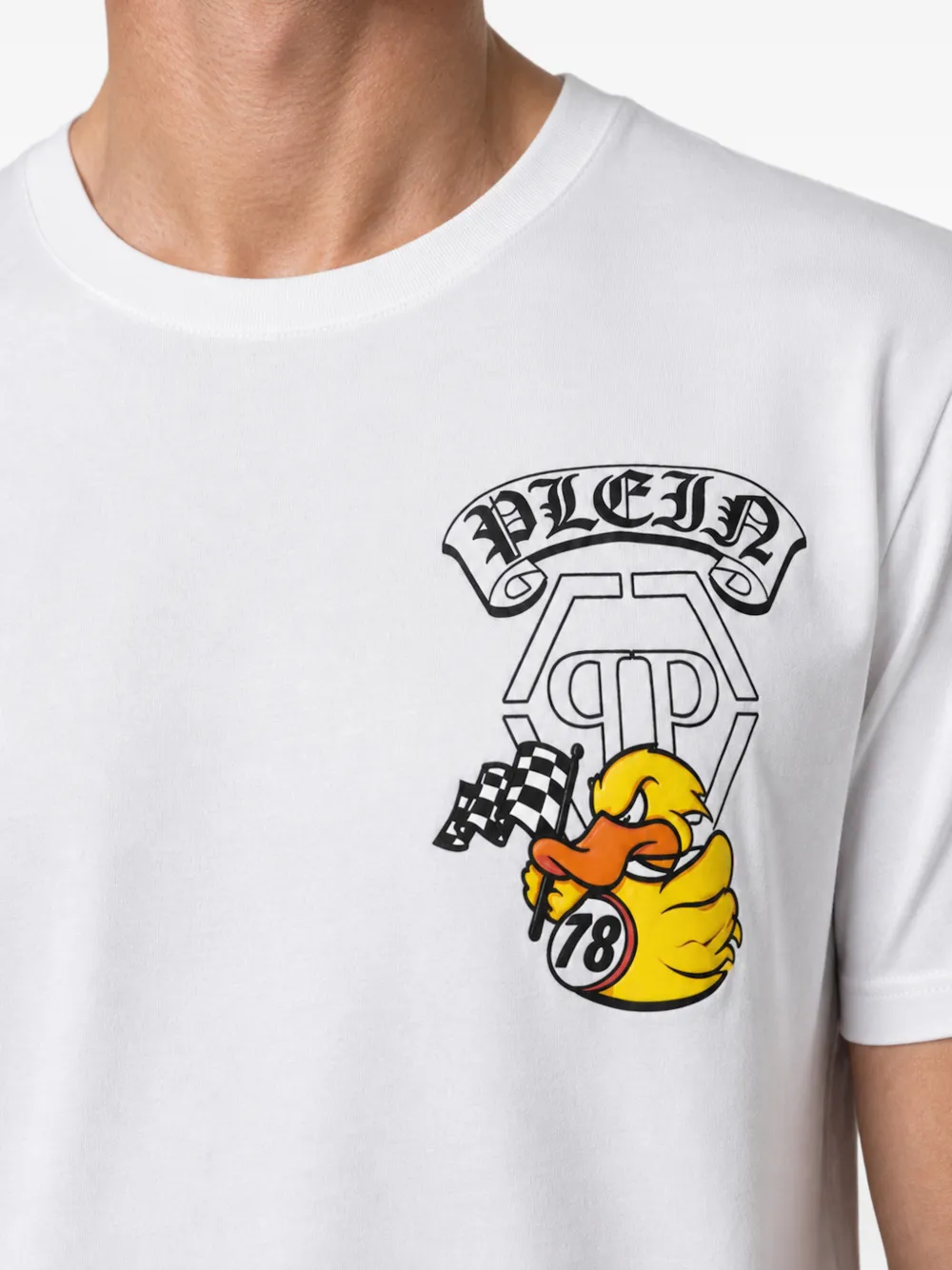Philipp Plein Gothic Duck jersey T-shirt Wit