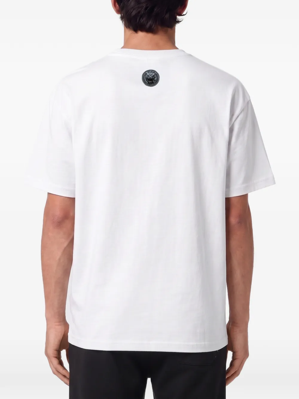 Plein Sport T-shirt met tijgerprint en logoprint Wit