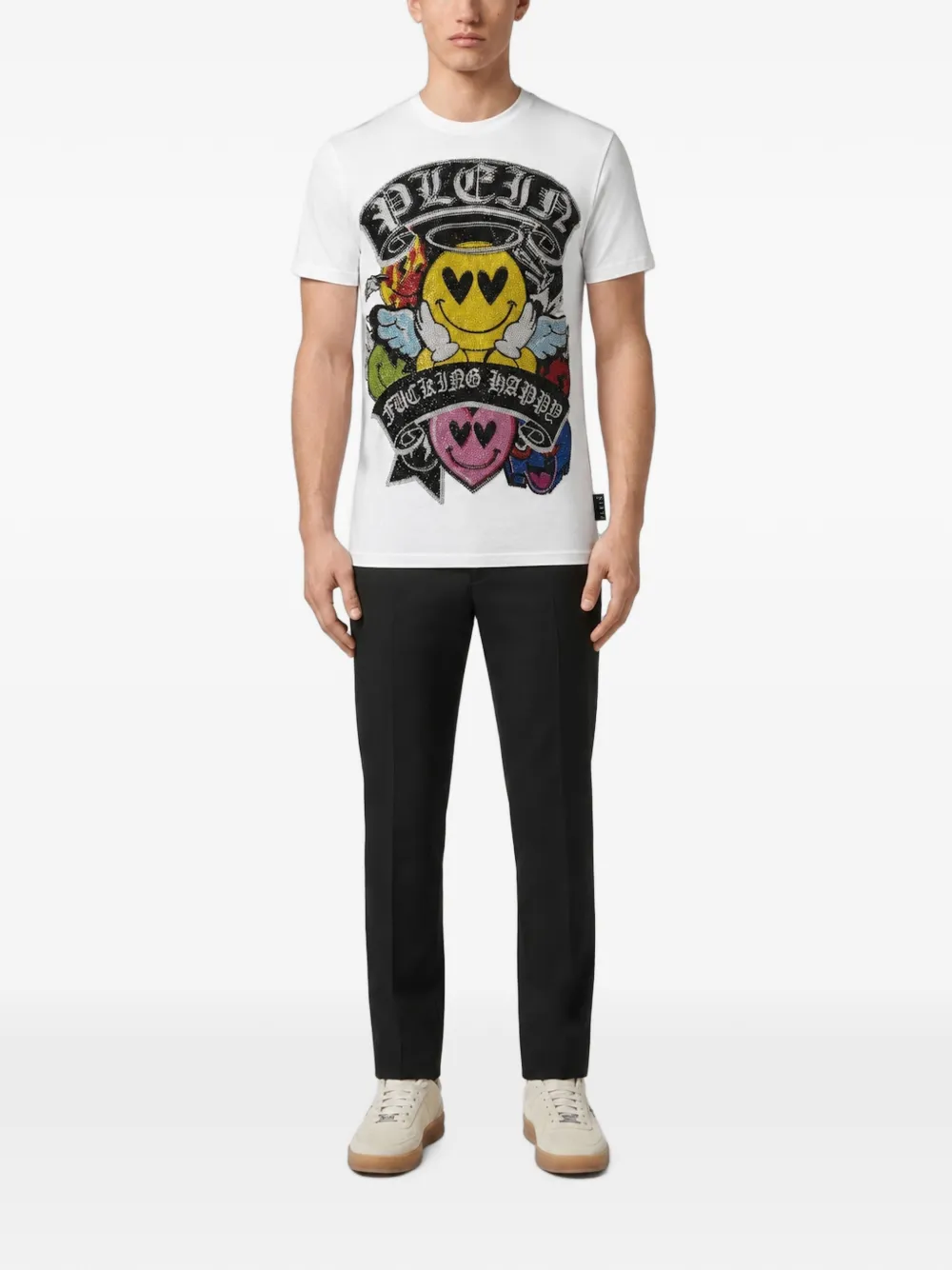 Philipp Plein Smile jersey T-shirt Wit