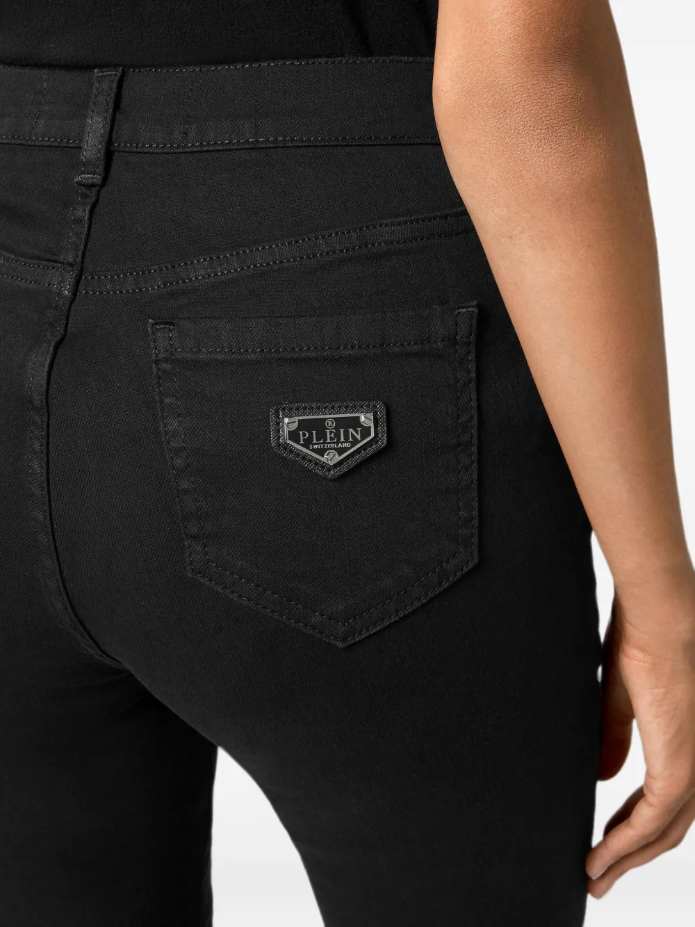 Philipp Plein High-waist jeggins Zwart