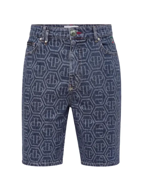 Philipp Plein denim Formentera shorts monogram basic