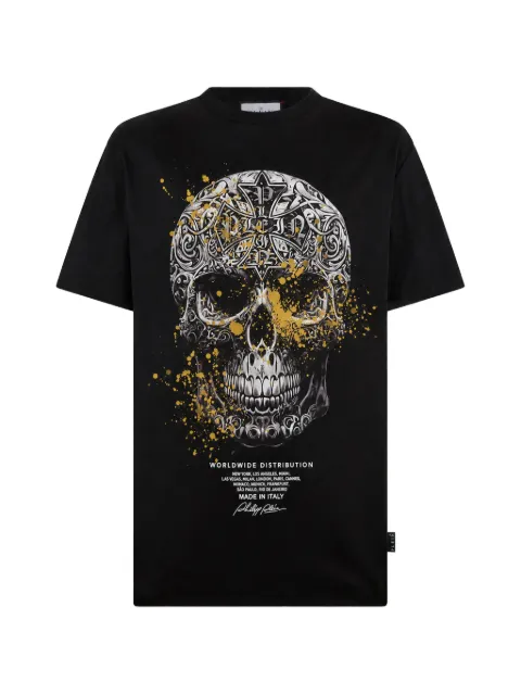 Philipp Plein jersey T-Shirt Skull Baroque Dots