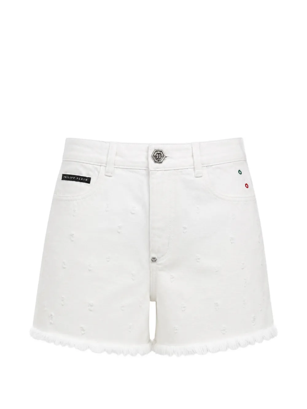 Philipp Plein hot pants mini Roedge shorts - Bianco