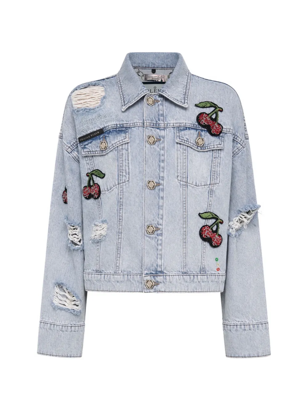 Philipp Plein Klassische Jeansjacke - Blau