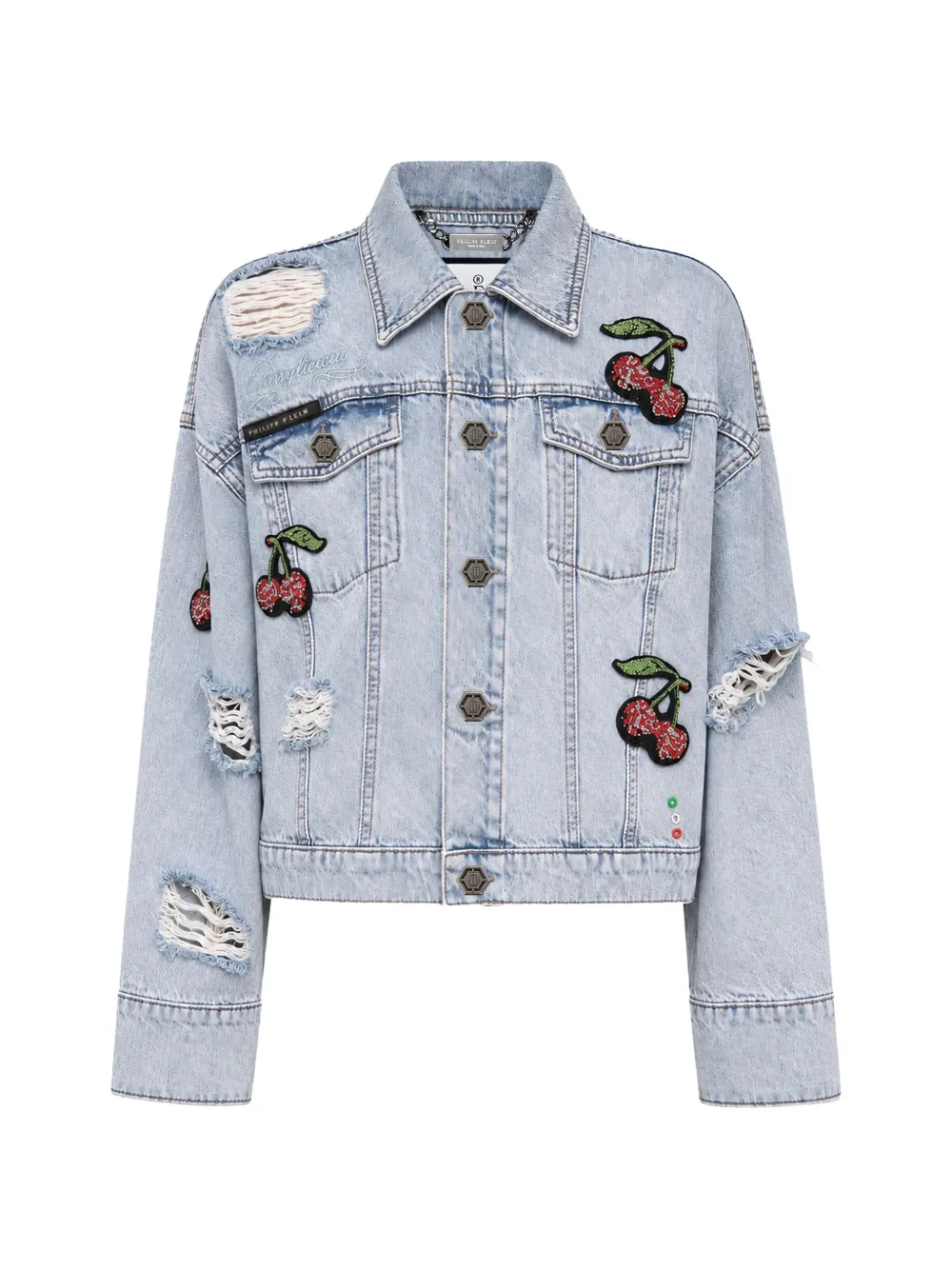 Philipp Plein Klassische Jeansjacke - Blau