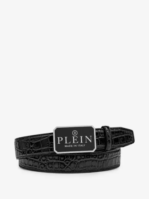Philipp Plein leather belt cocco