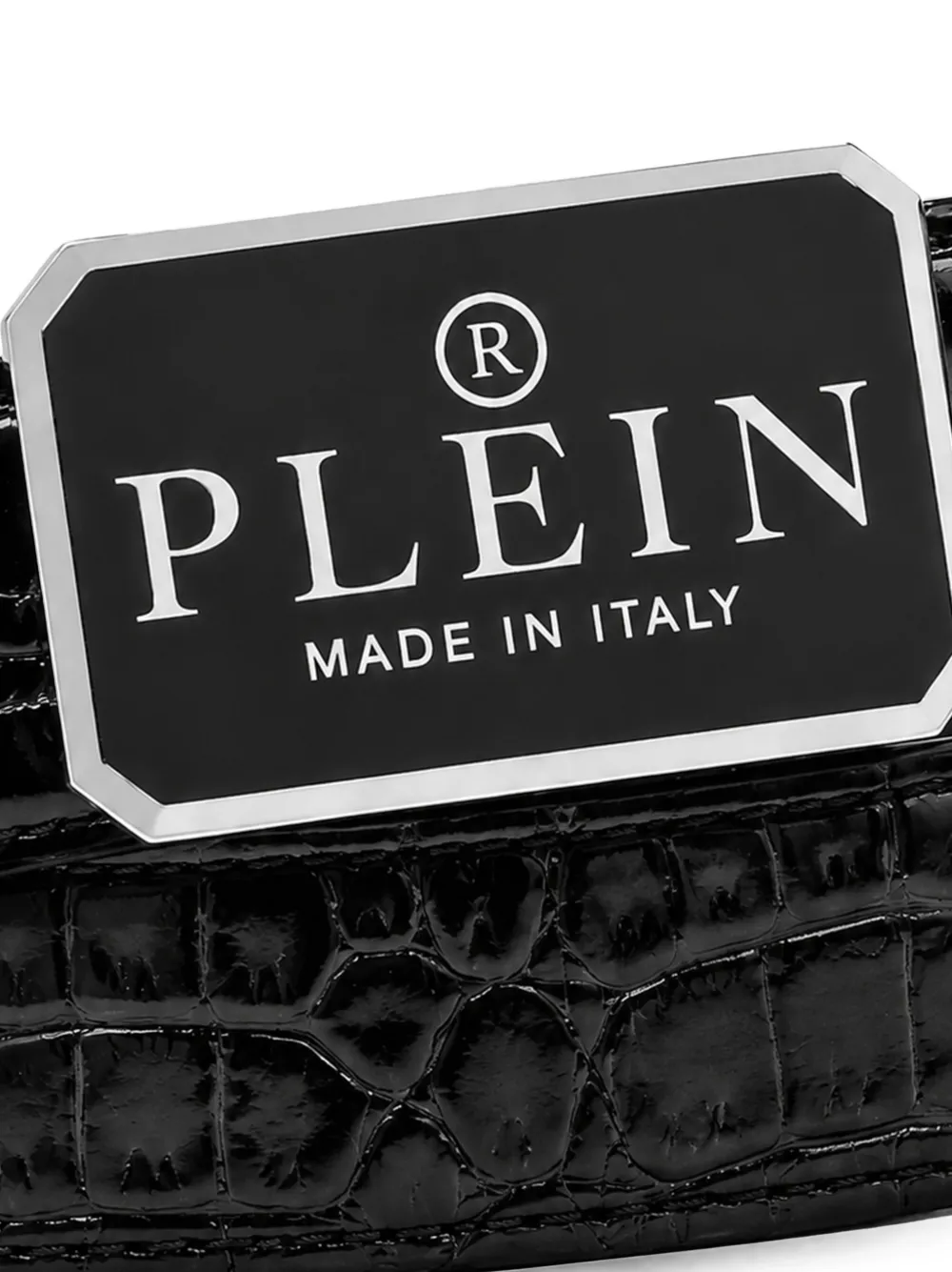 Philipp Plein Leren Cocco riem Zwart
