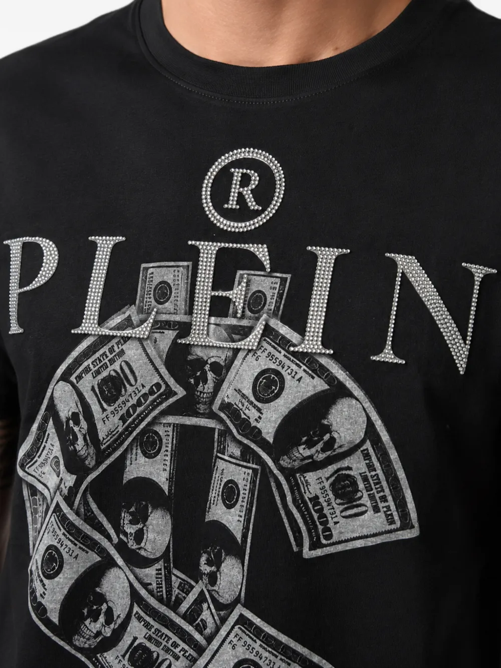 Philipp Plein Dollar jersey T-shirt Zwart