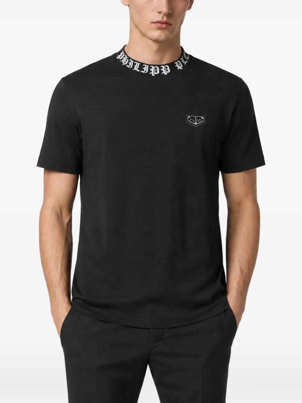 Philipp Plein Gothic jersey T-shirt Zwart