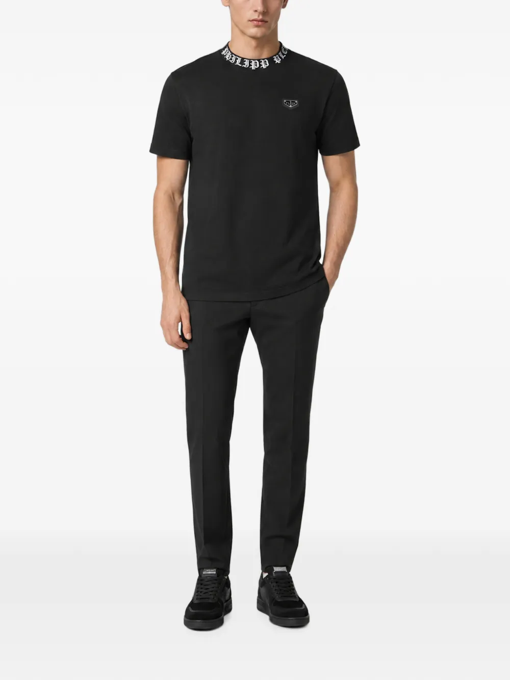 Philipp Plein Gothic jersey T-shirt Zwart