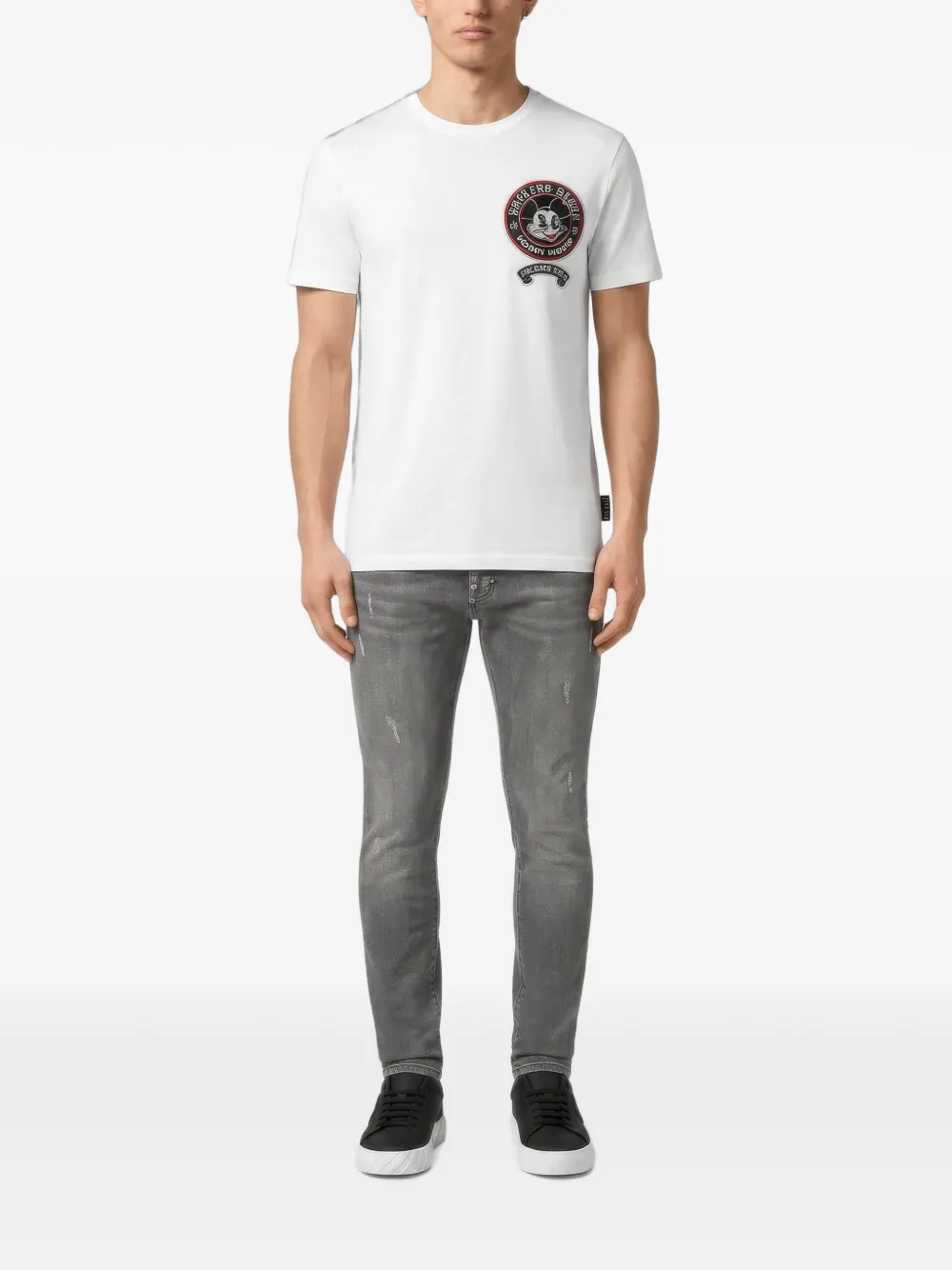 Philipp Plein Jersey T-shirt Plein Mouse Money Wit