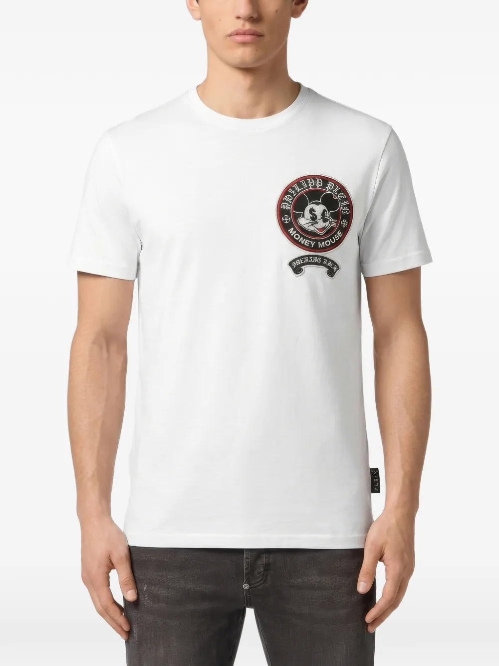 Philipp Plein Jersey T-shirt Plein Mouse Money Wit
