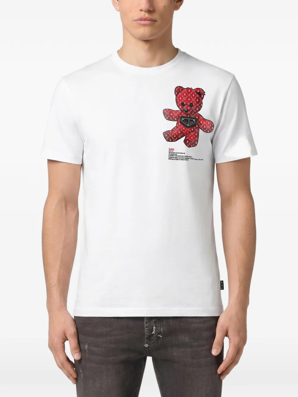 Philipp Plein Teddy Crest jersey T-shirt Wit