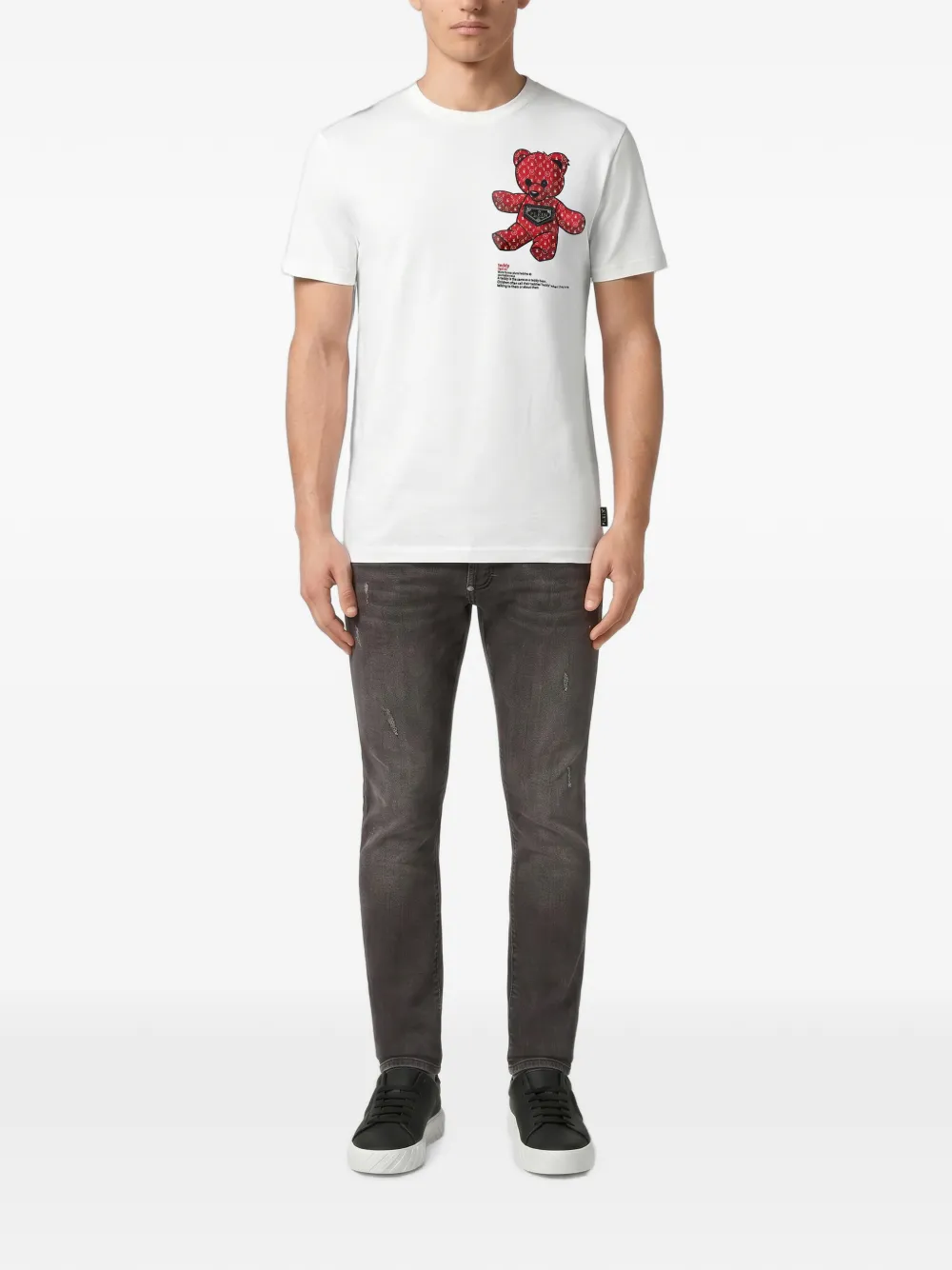Philipp Plein Teddy Crest jersey T-shirt Wit