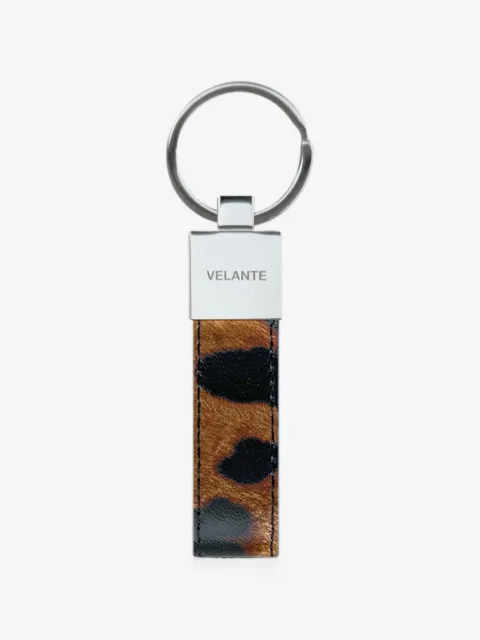 VELANTE leopard-print keyring