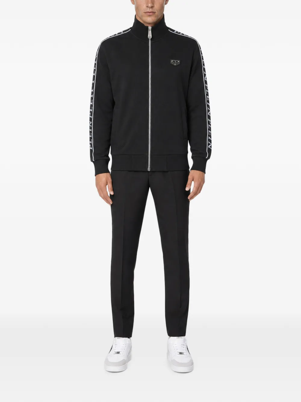 Philipp Plein Joggingjack met logoband Zwart