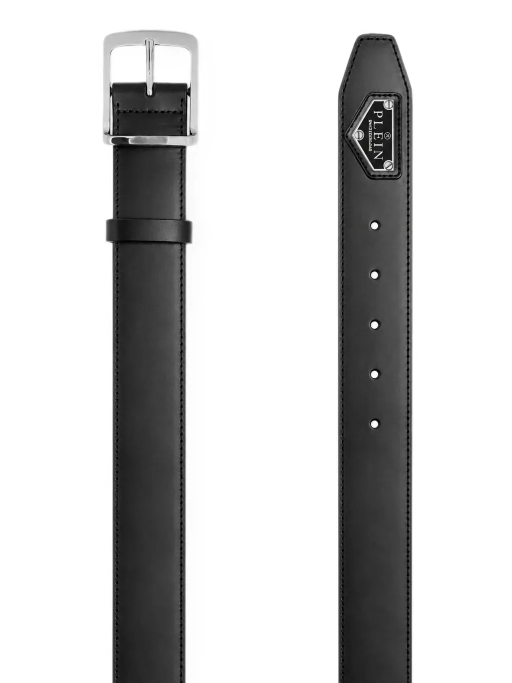 Philipp Plein Leren riem Zwart