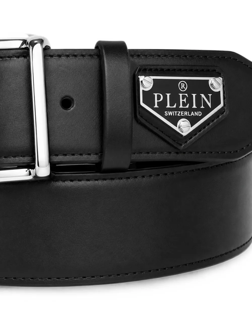 Philipp Plein Leren riem Zwart