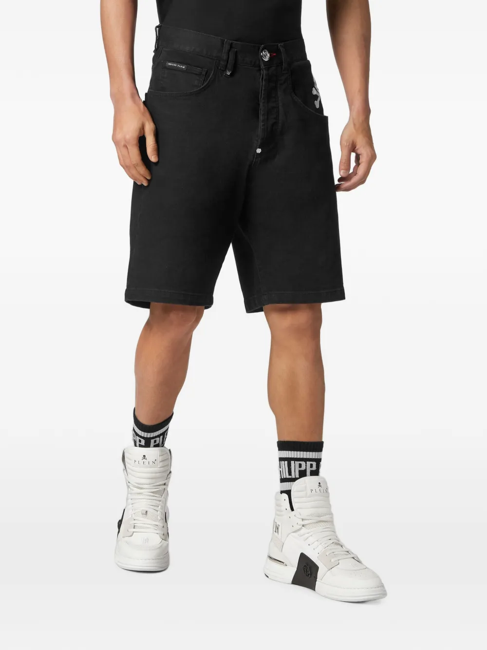 Philipp Plein Formentera denim shorts Zwart