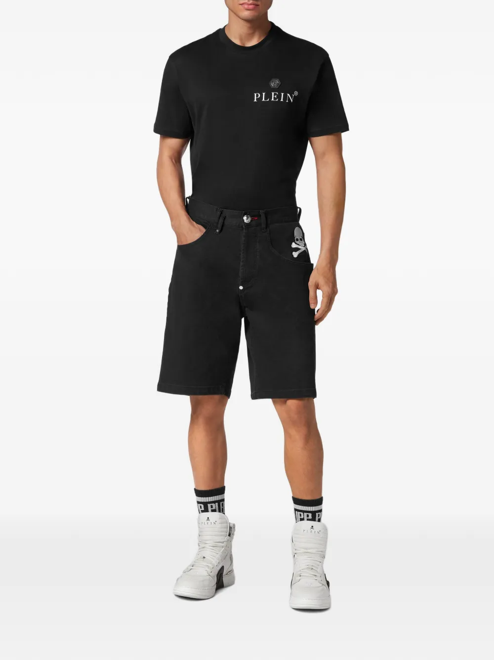 Philipp Plein Formentera denim shorts Zwart