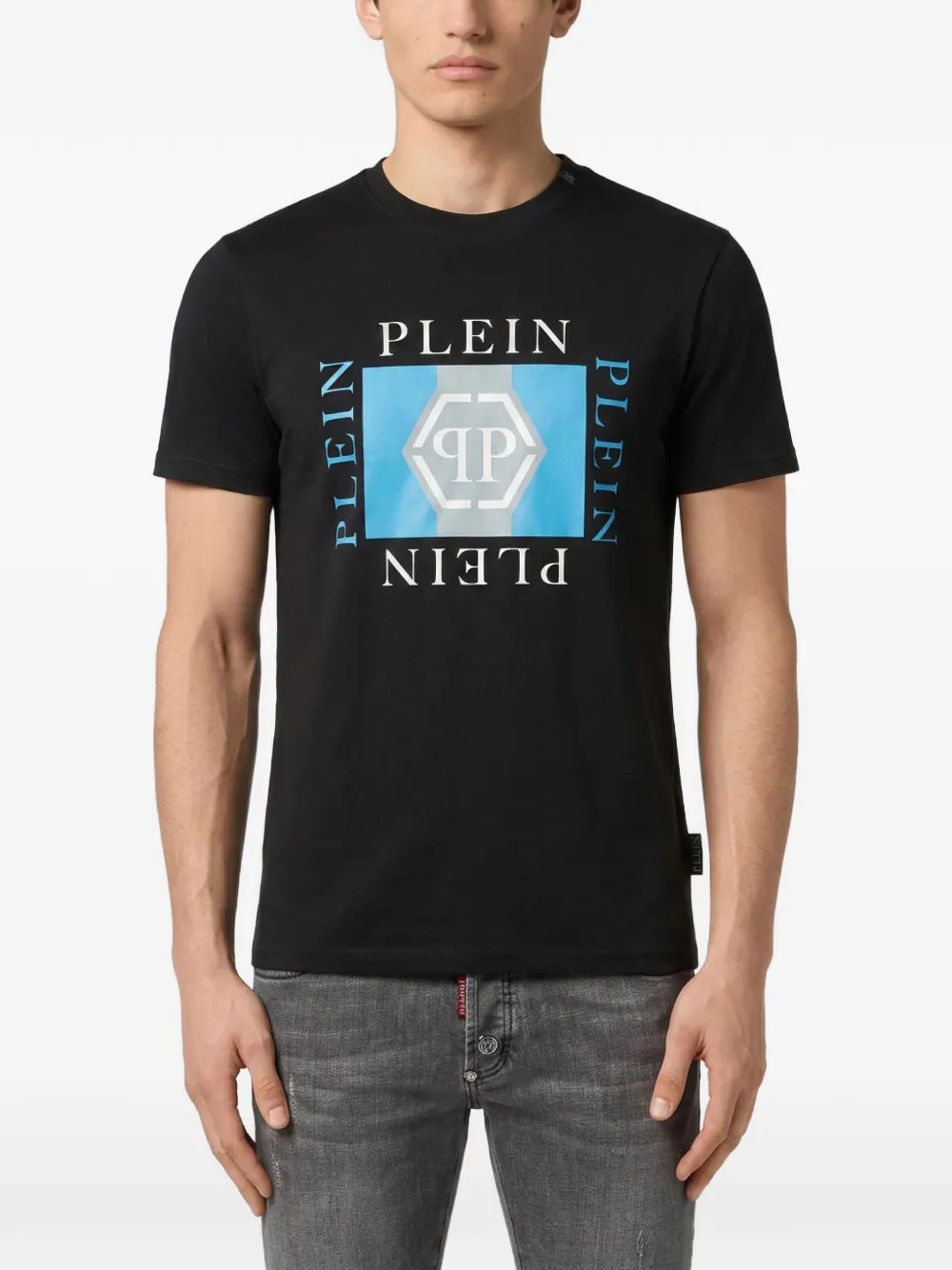 Philipp Plein Jersey T-shirt Plein PP Zwart
