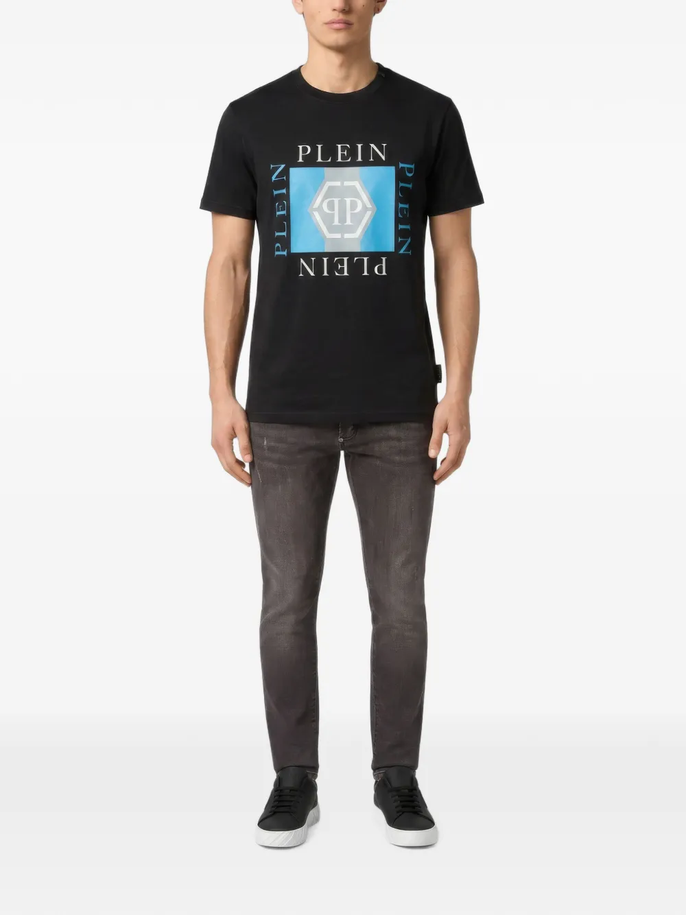 Philipp Plein Jersey T-shirt Plein PP Zwart