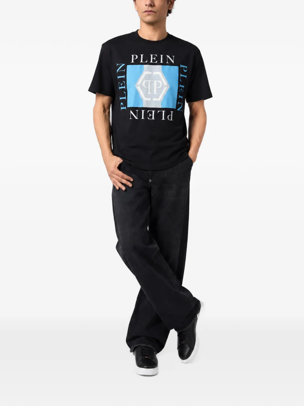 Philipp Plein Jersey T-shirt Plein PP Zwart