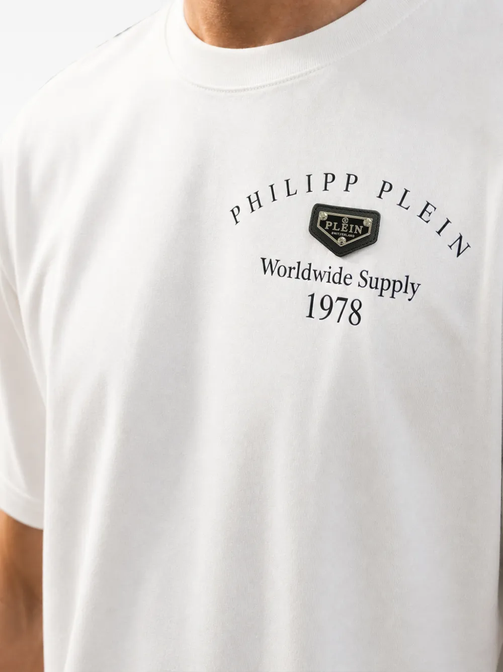 Philipp Plein T-shirt met logopatch Wit
