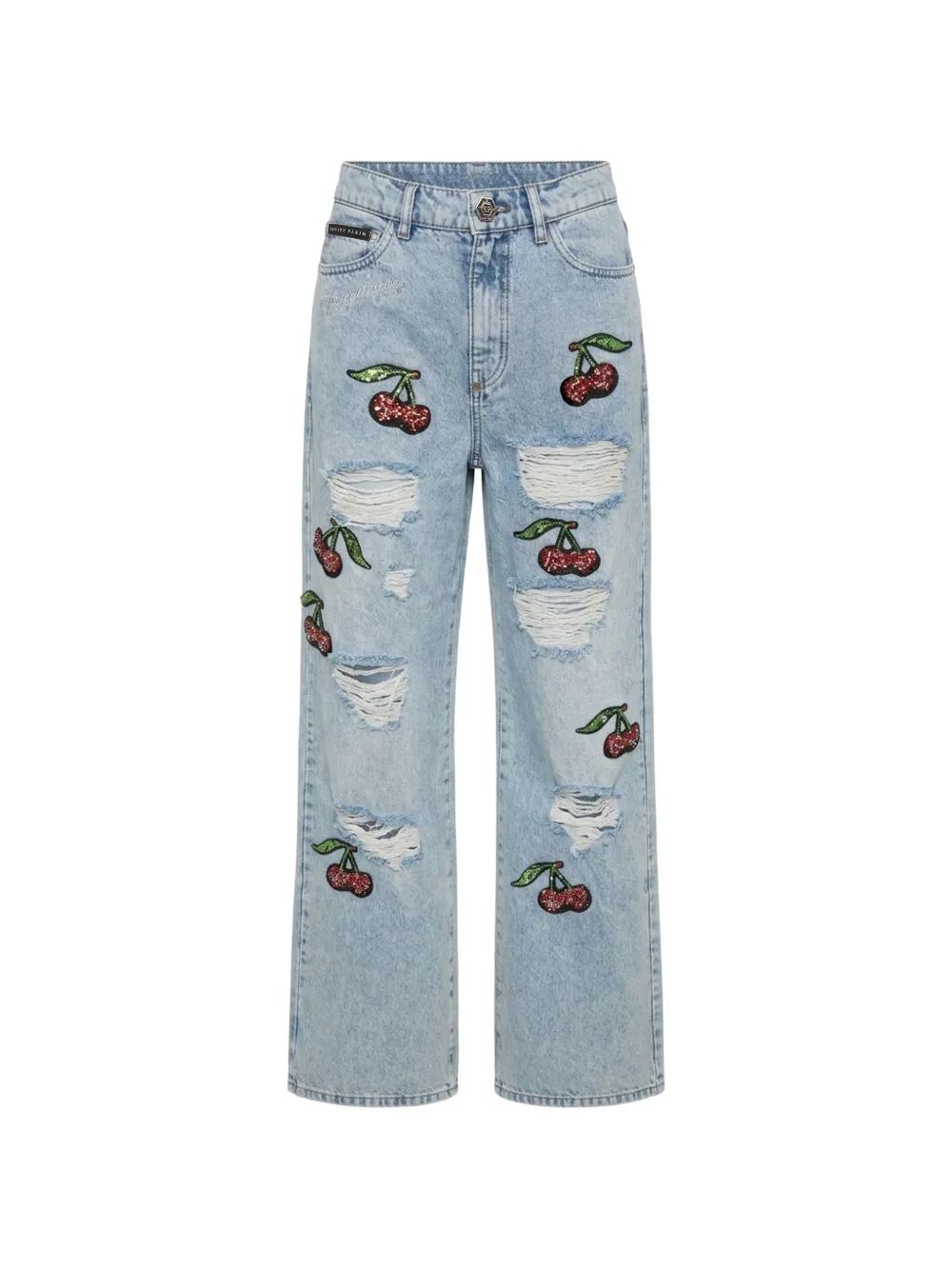 Philipp Plein skater-fit jeans Cherrylicious - Blu
