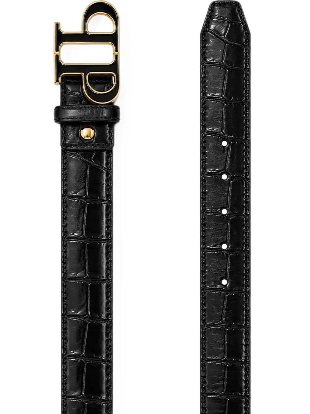 Philipp Plein PP Cocco leren riem Zwart