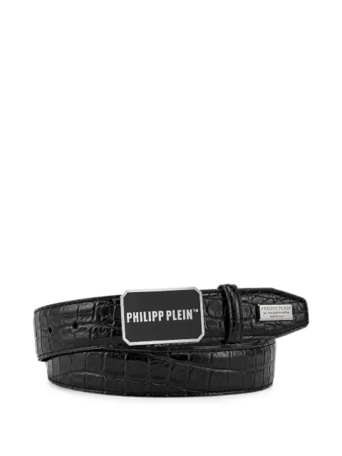 Philipp Plein leather belt cocco