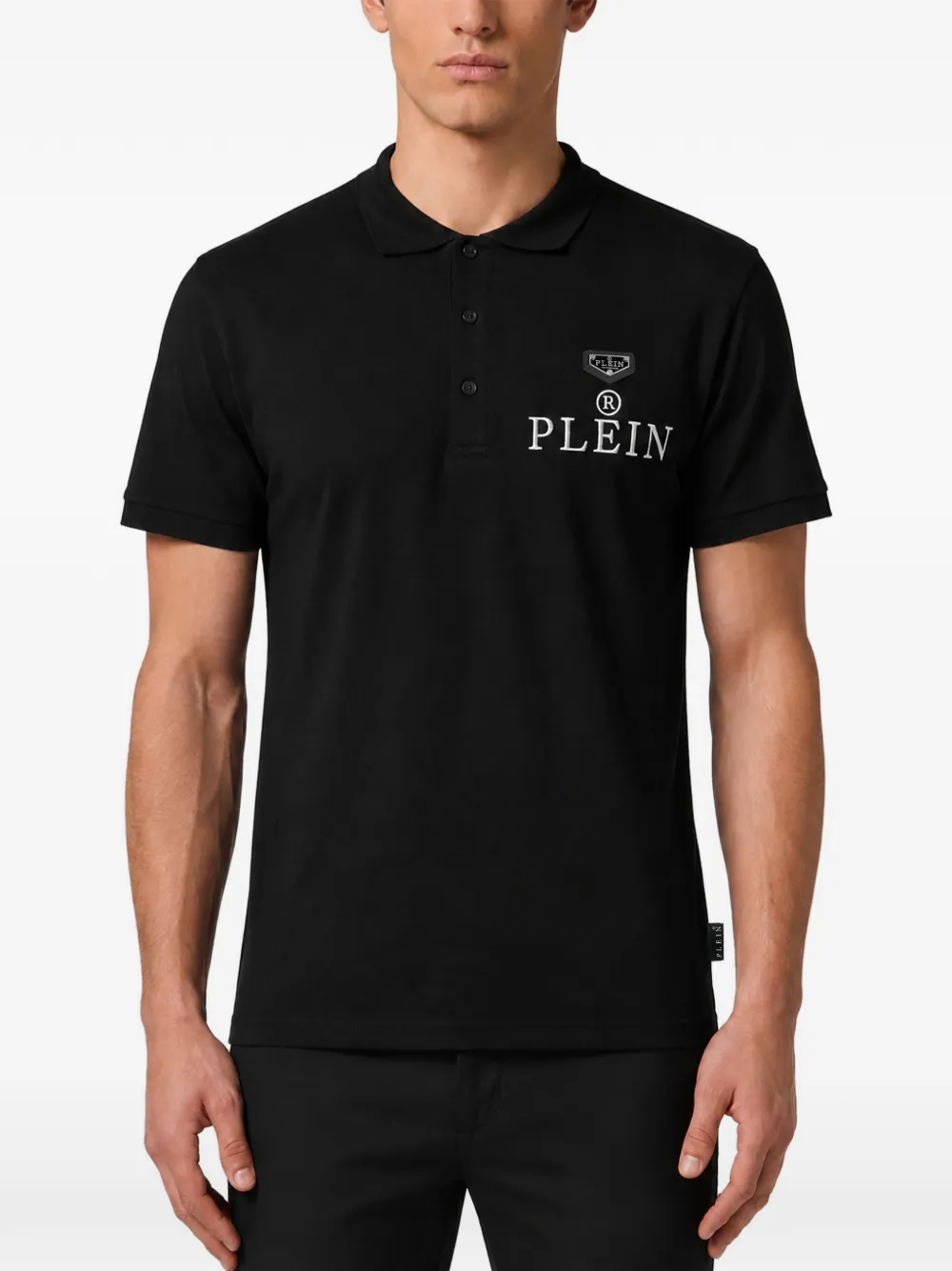 Philipp Plein Poloshirt met geborduurd logo Zwart
