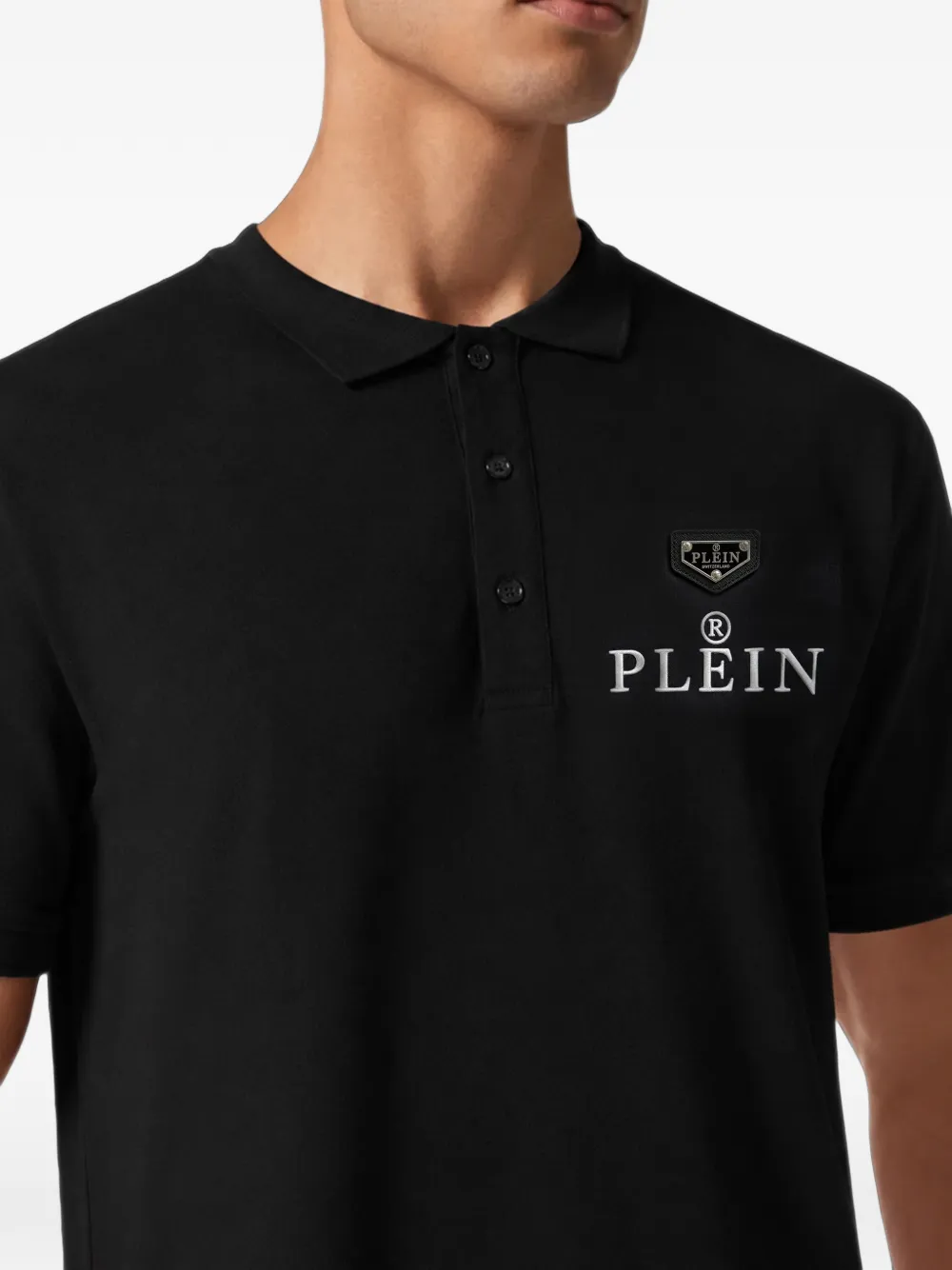 Philipp Plein Poloshirt met geborduurd logo Zwart