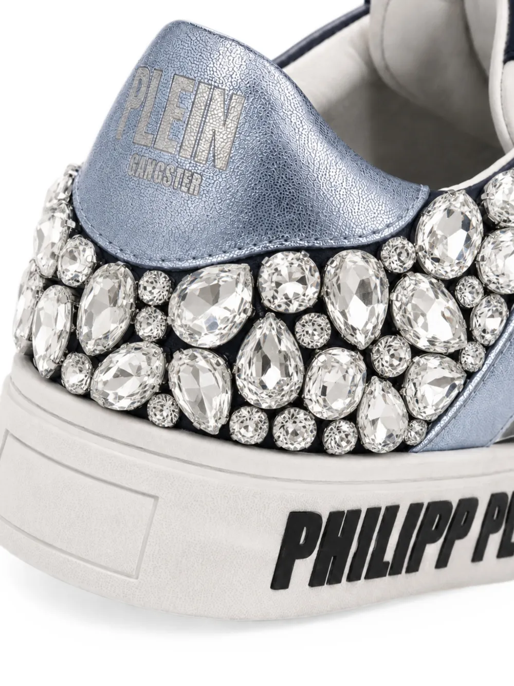 Philipp Plein Low-top sneakers met doodskop-stenen Wit