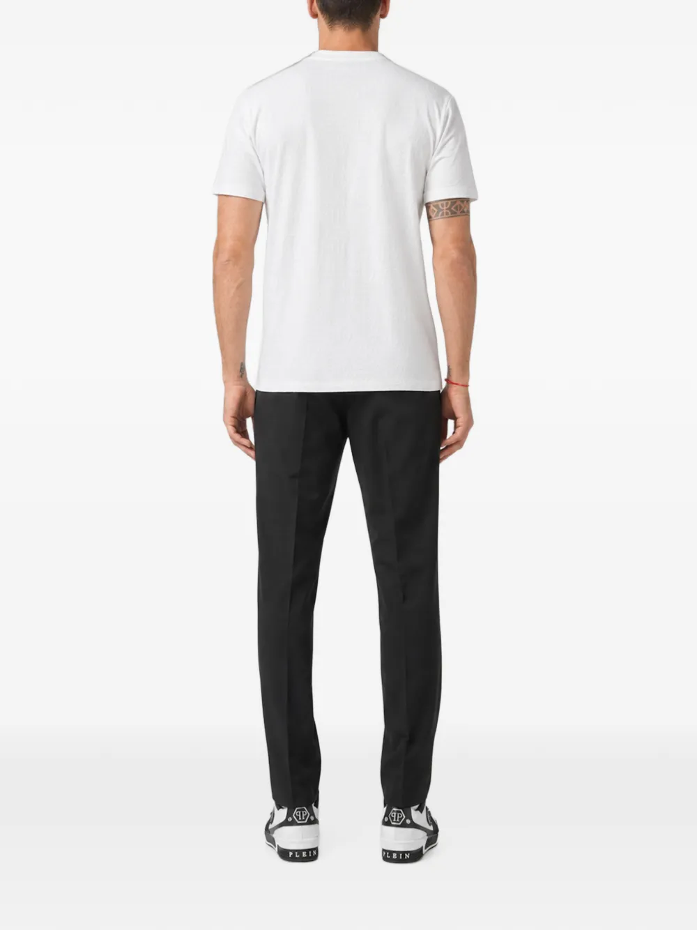 Philipp Plein T-shirt met monogram en jacquard Wit