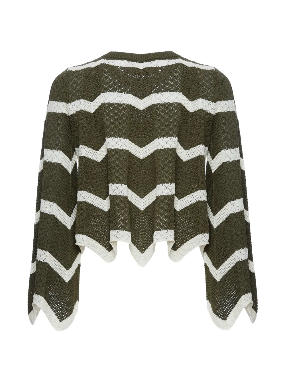 La DoubleJ Chevron cropped trui Groen